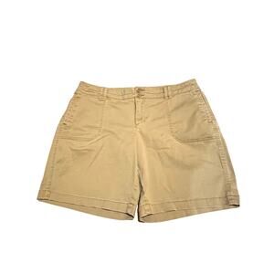 Maurices Khaki Tan Cargo Chino Shorts Women's Plus 14